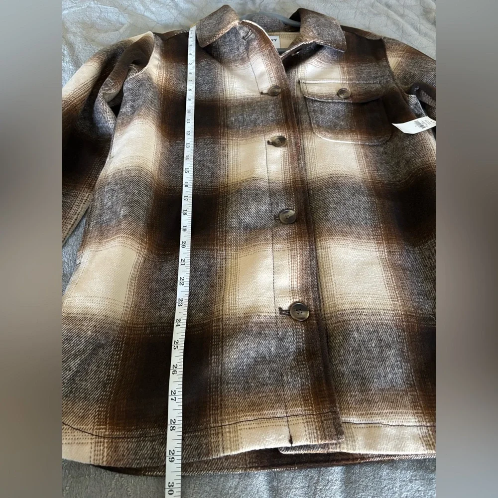 Old Navy Plaid Jacket in Brown and Tan Women’s Size S - Picture 6 of 8